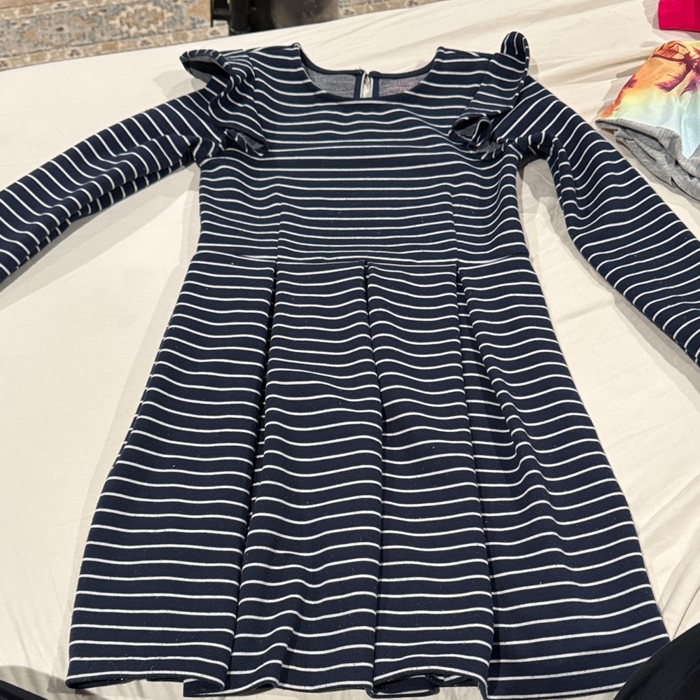 Vineyard Vines Navy and White Striped Dress